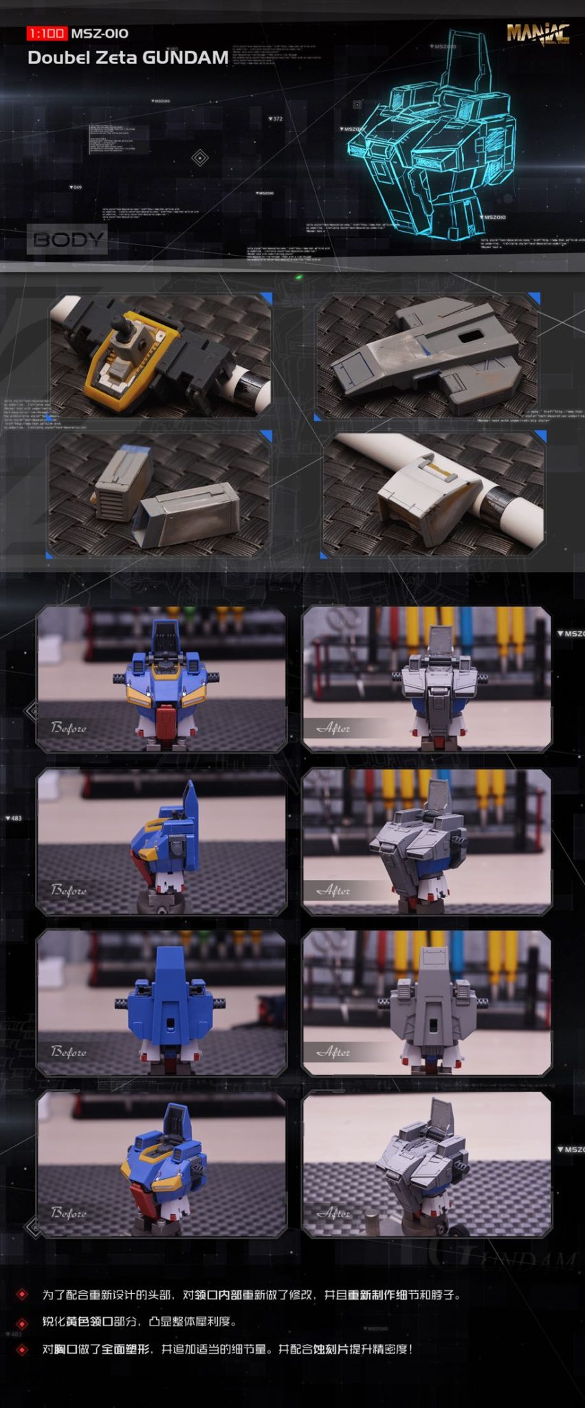 Maniac Studio 1:100 Double Zeta Gundam Conversion Kit