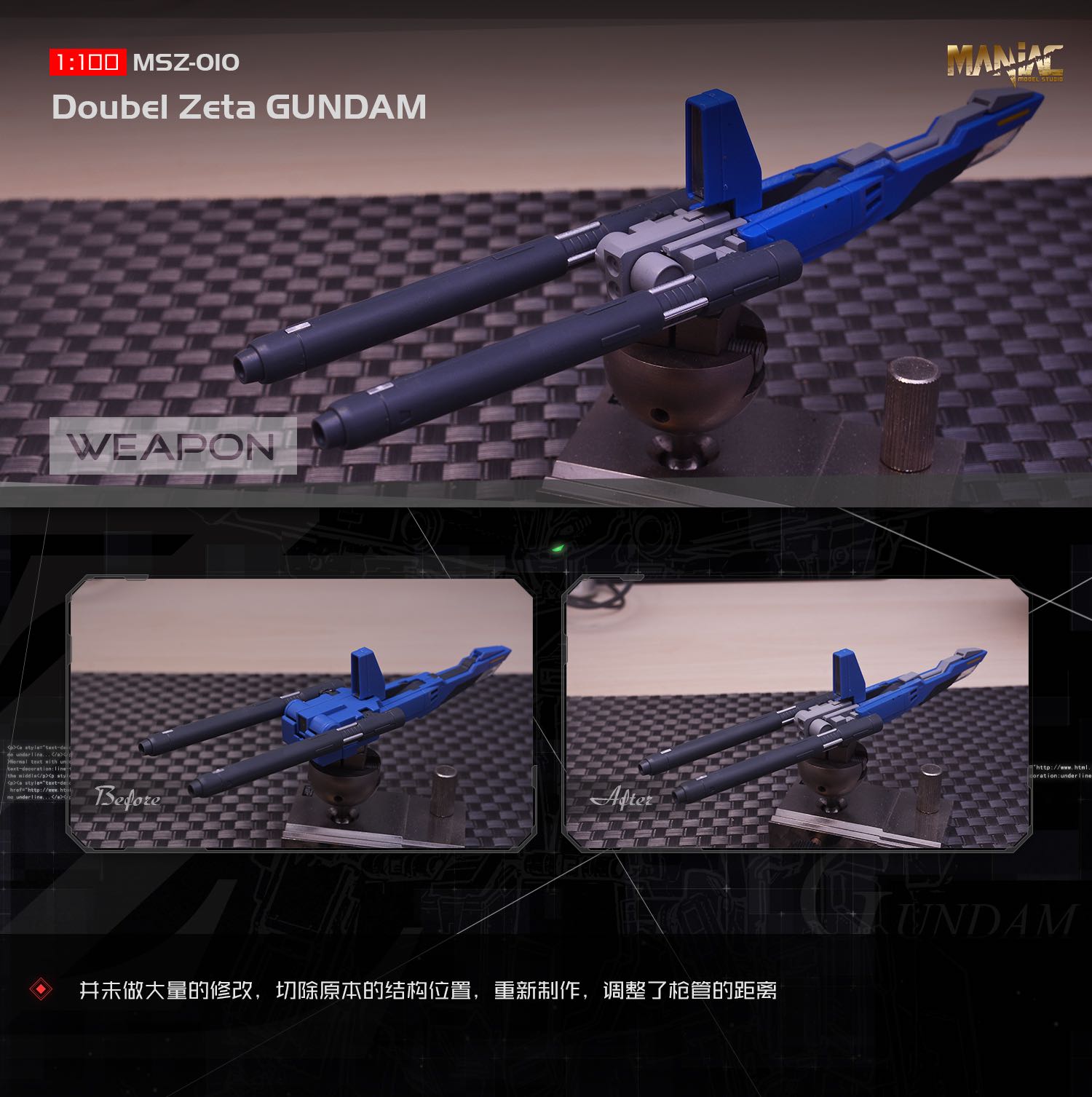 Maniac Studio 1:100 Double Zeta Gundam Conversion Kit
