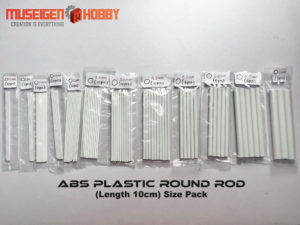 ABS Plastic Round Rod (Length 10cm) Size Pack