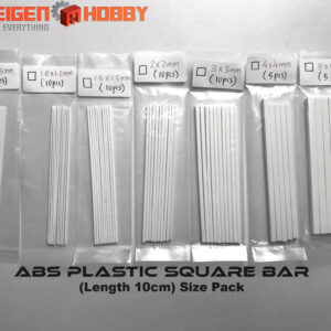 ABS Plastic Square Bar (Length 10cm) Size Pack