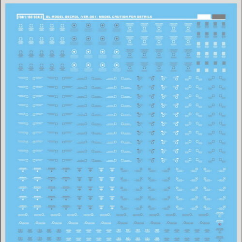 DL Model Water-Sliced Decals C001 Warning Series (White/Grey)