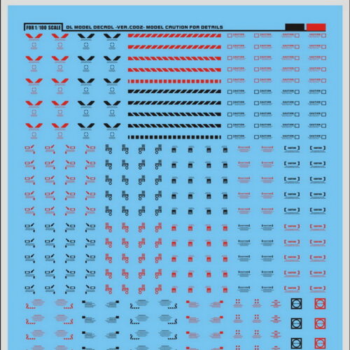 DL Model Water-Sliced Decals C002 (Red:Black)