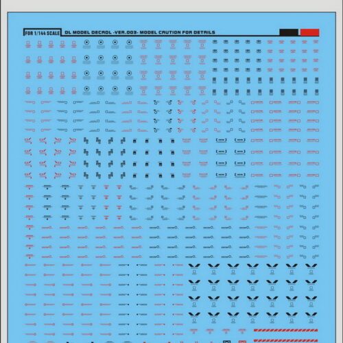DL Model Water-Sliced Decals C011 (Red:Black)