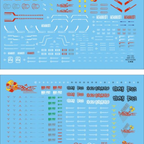 DL Model Water-Sliced Decals P02 PG Astray Red Frame Gundam