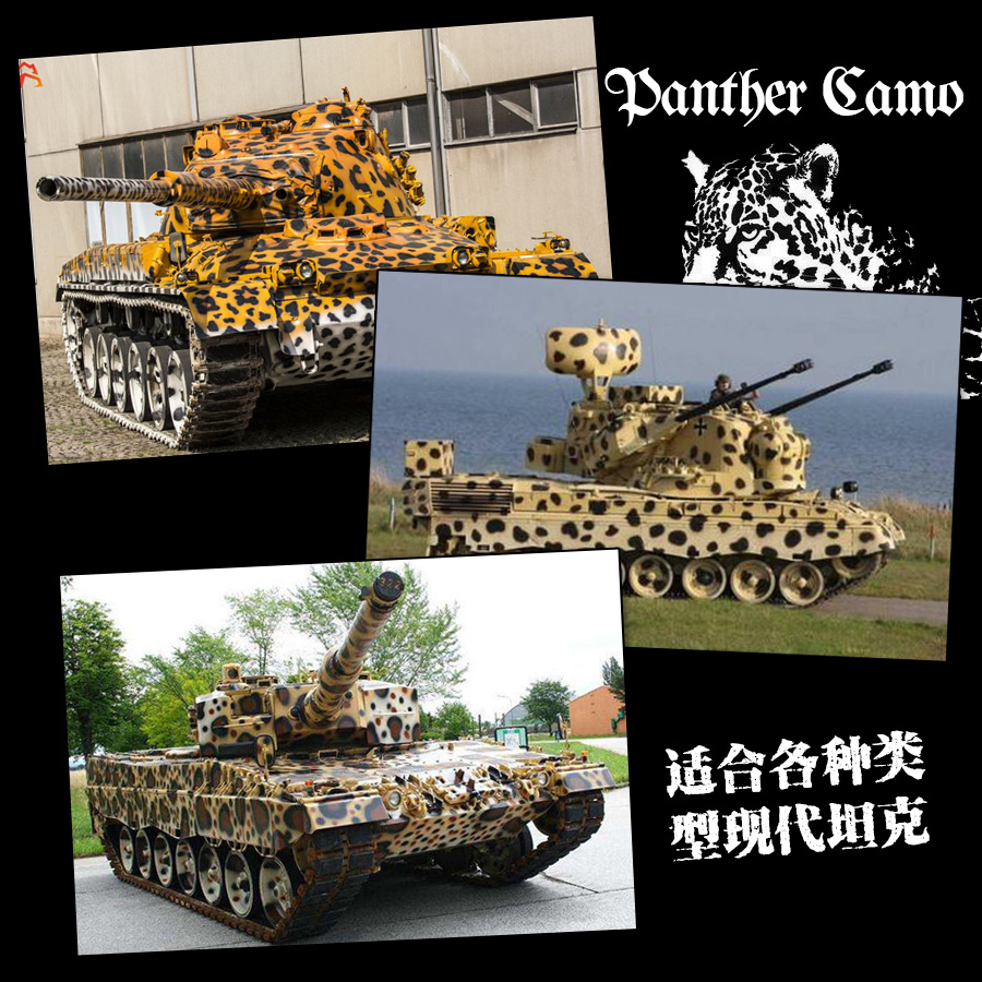 Alexen Model AJ0034 Jaguar Camouflage Airbrush Template
