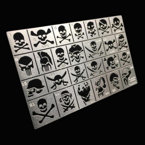 Alexen Model AJ0040 Skull and Pirate Flag Airbrush Template