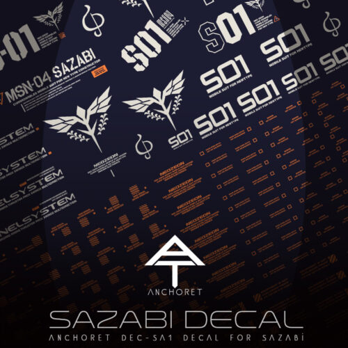 AnchoreT 1/100 Sazabi High Quality Water-Sliced Decals