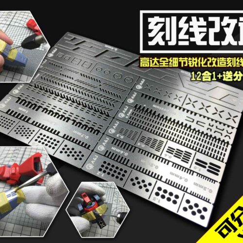 Alexen Model AJ0090 Scribing Stencil / Detail Template Set