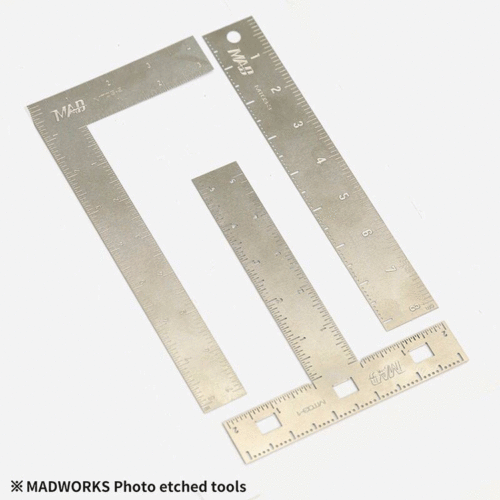 Madworks MT-03 Photo-Etch Ruler 3 Type Set