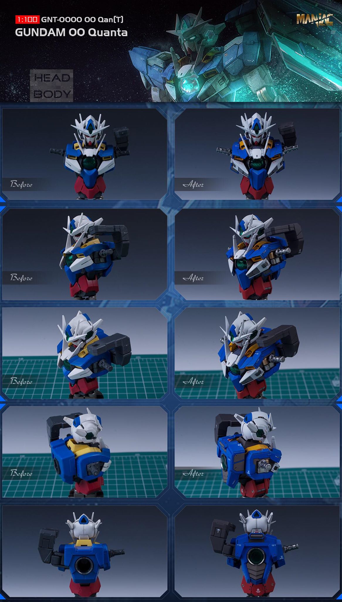 Maniac Studio 1/100 Gundam 00 Qan [T] Conversion Kit