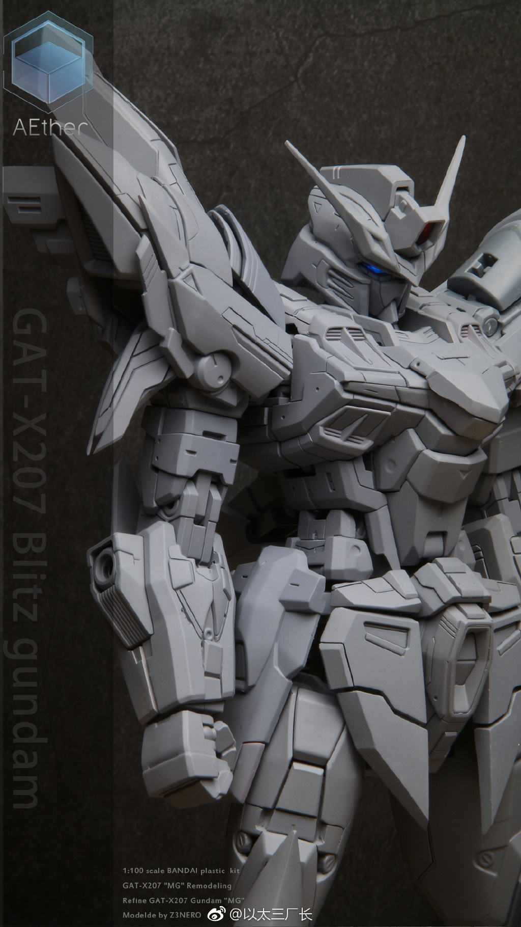 AEther Unpainted and Unassembled 1/100 Blitz Gundam Conversion Kit 