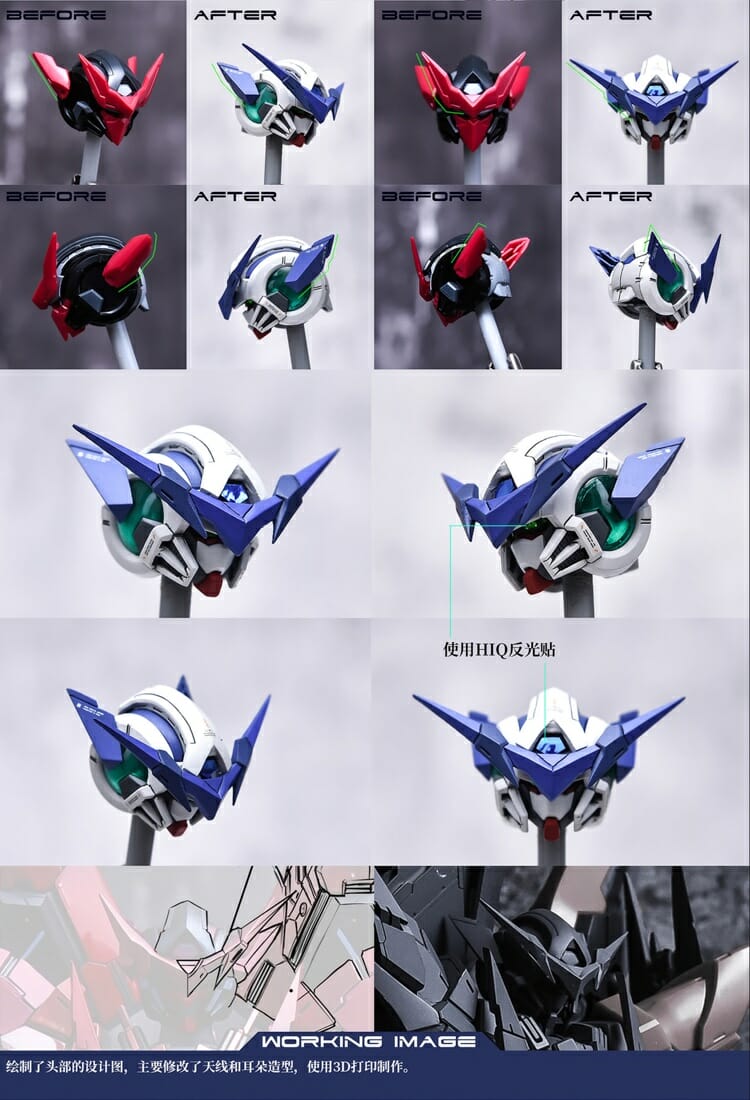 YJL 1100 Gundam Amazing Exia Conversion Kit 43