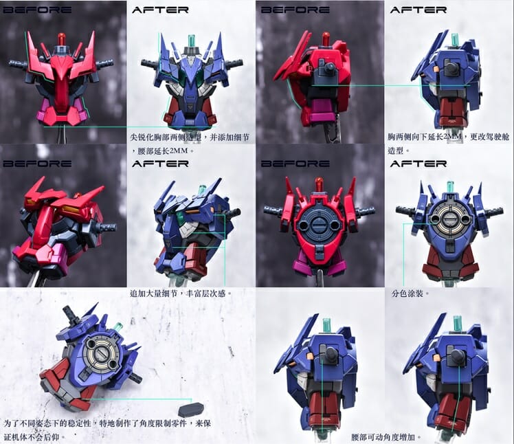YJL 1100 Gundam Amazing Exia Conversion Kit 45