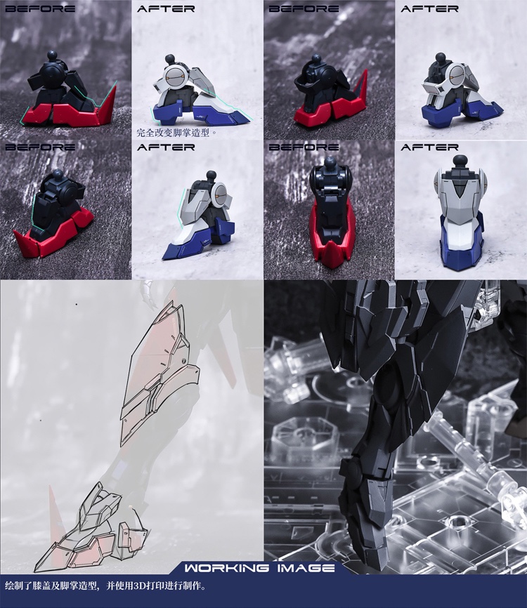 YJL 1100 Gundam Amazing Exia Conversion Kit 56