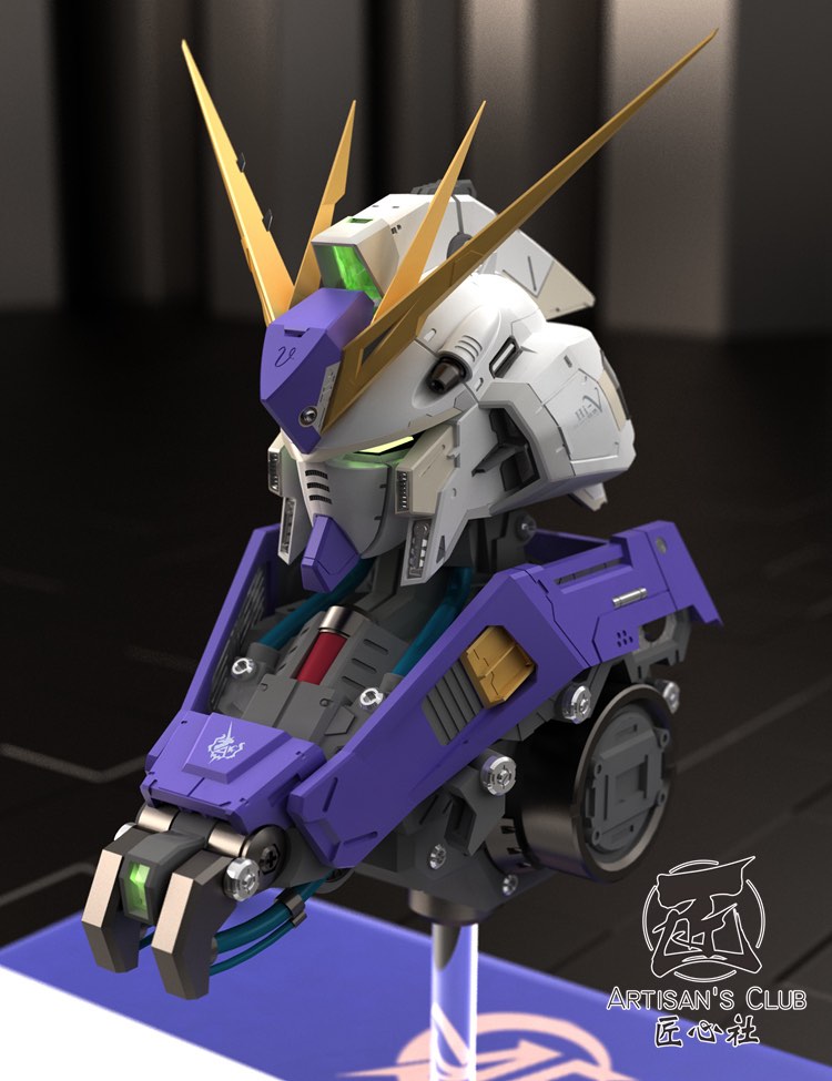 Artisan Club 135 Hi v Gundam Head Bust Full Resin Kit 03 1