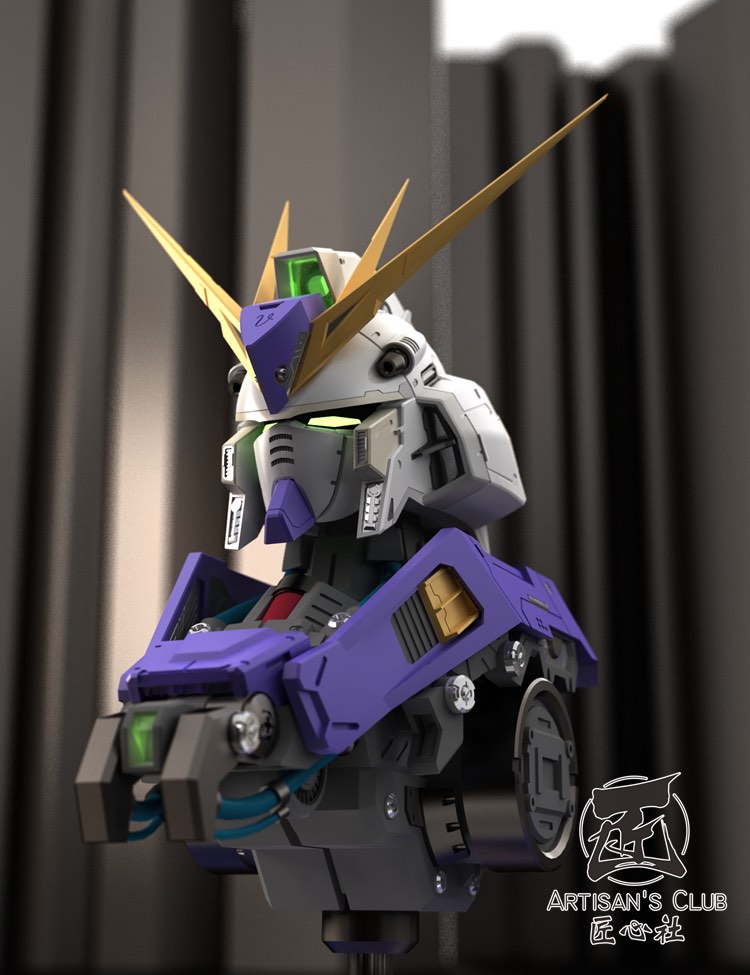 Artisan Club 135 Hi v Gundam Head Bust Full Resin Kit 05