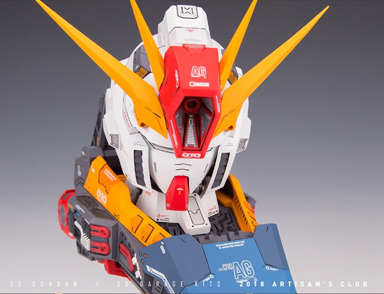 1/35 Scale Zeta Gundam Bust Assembled Model Led Light D