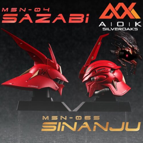 Silveraoks 1:35 Sazabi & Sinanju Head Bust Full Resin Kit