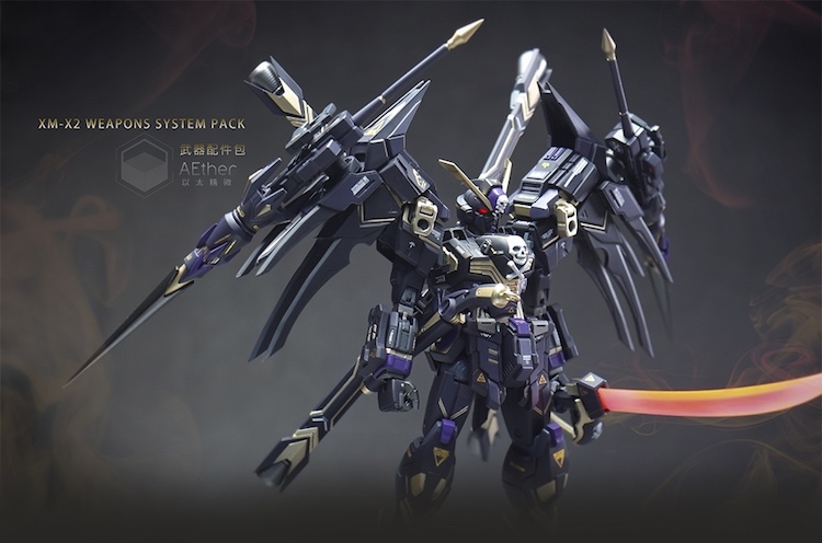 Details about   MG XM-X2 Crossbone Gundam Weapon Pack Buster Gun Spear GK Conversion Kits 1:100 