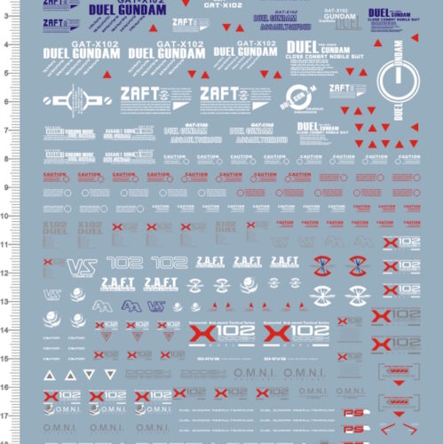 Easy Decals 1/100 Duel Gundam Water-Sliced Decals