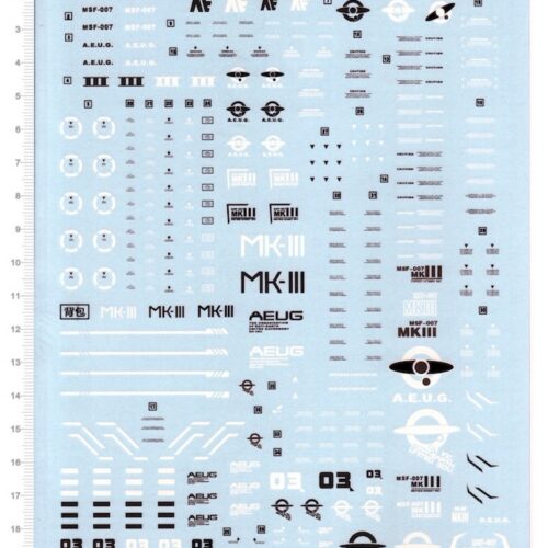 Easy Decals 1:100 Gundam Mk-III Water-Sliced Decals (Type B)
