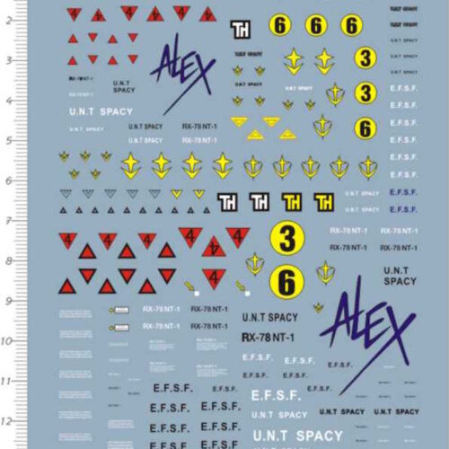 Easy Decals 1:100 NT-1 Gundam Water-Sliced Decals