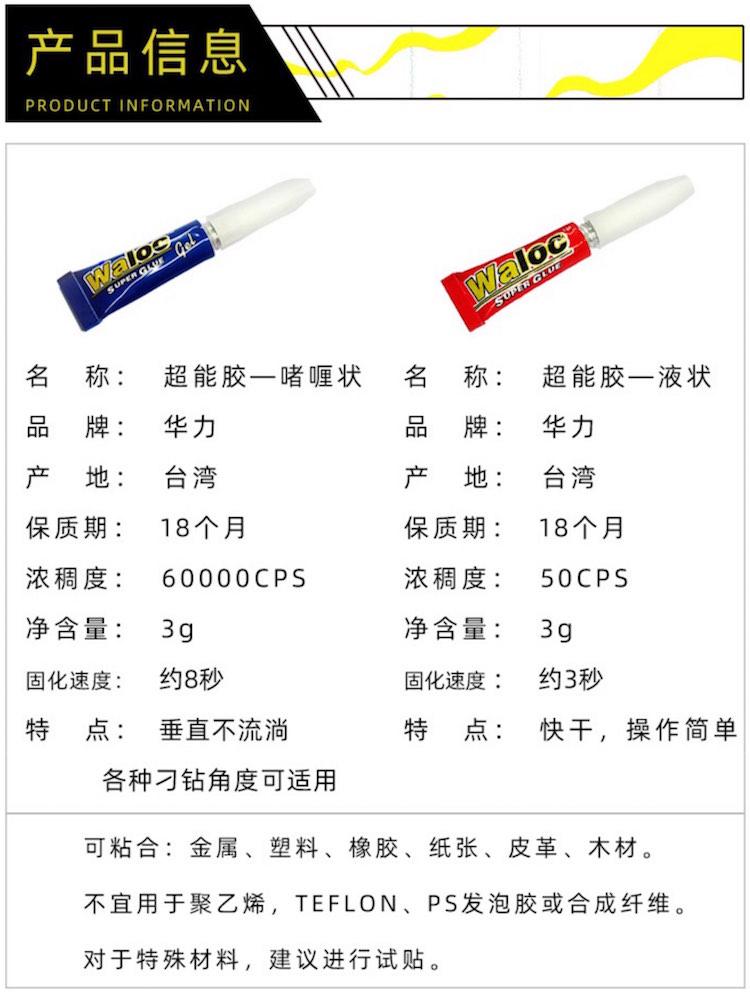 Waloc Superglue Gel Type (3g)