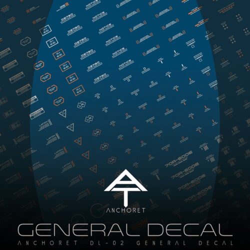 AnchoreT Studio DL-02 General Water-Sliced Decals (White : Orange)