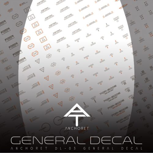 AnchoreT Studio DL-03 General Water-Sliced Decals (Grey : Orange)