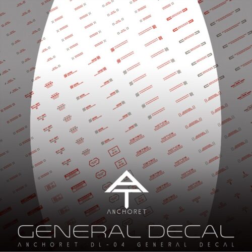 AnchoreT Studio DL-04 General Water-Sliced Decals (Grey : Red)