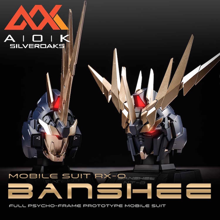 Silveroaks 1/35 Unicorn Gundam 02 Banshee Head Bust Set Full Resin Kit