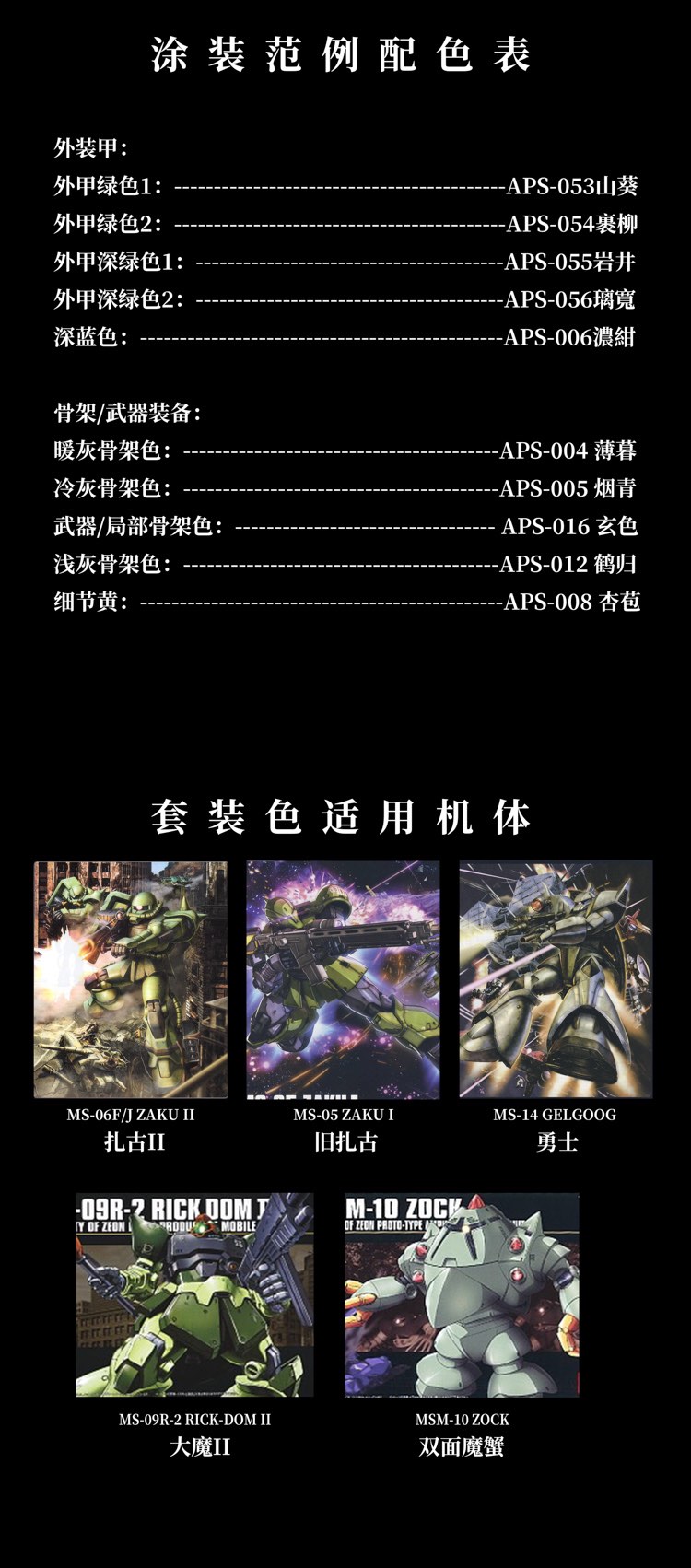 AnchoreT Zeon Green Color Set_02