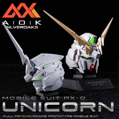 Silveroaks 1:35 Unicorn Gundam RX-0 Head Bust Display Full Resin Toys (Deluxe Edition)