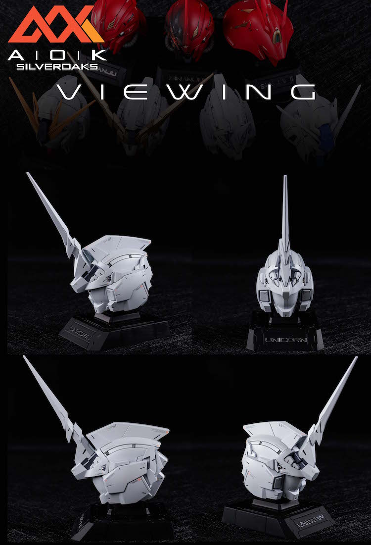 Silveroaks 1:35 Unicorn Gundam RX-0 Head Bust Display Full Resin Toys (Deluxe Edition)