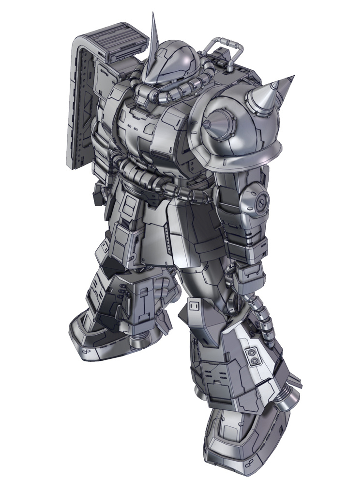 SH Studio PG High Mobility Type Zaku II (Black Tri-Stars) Conversion Kit
