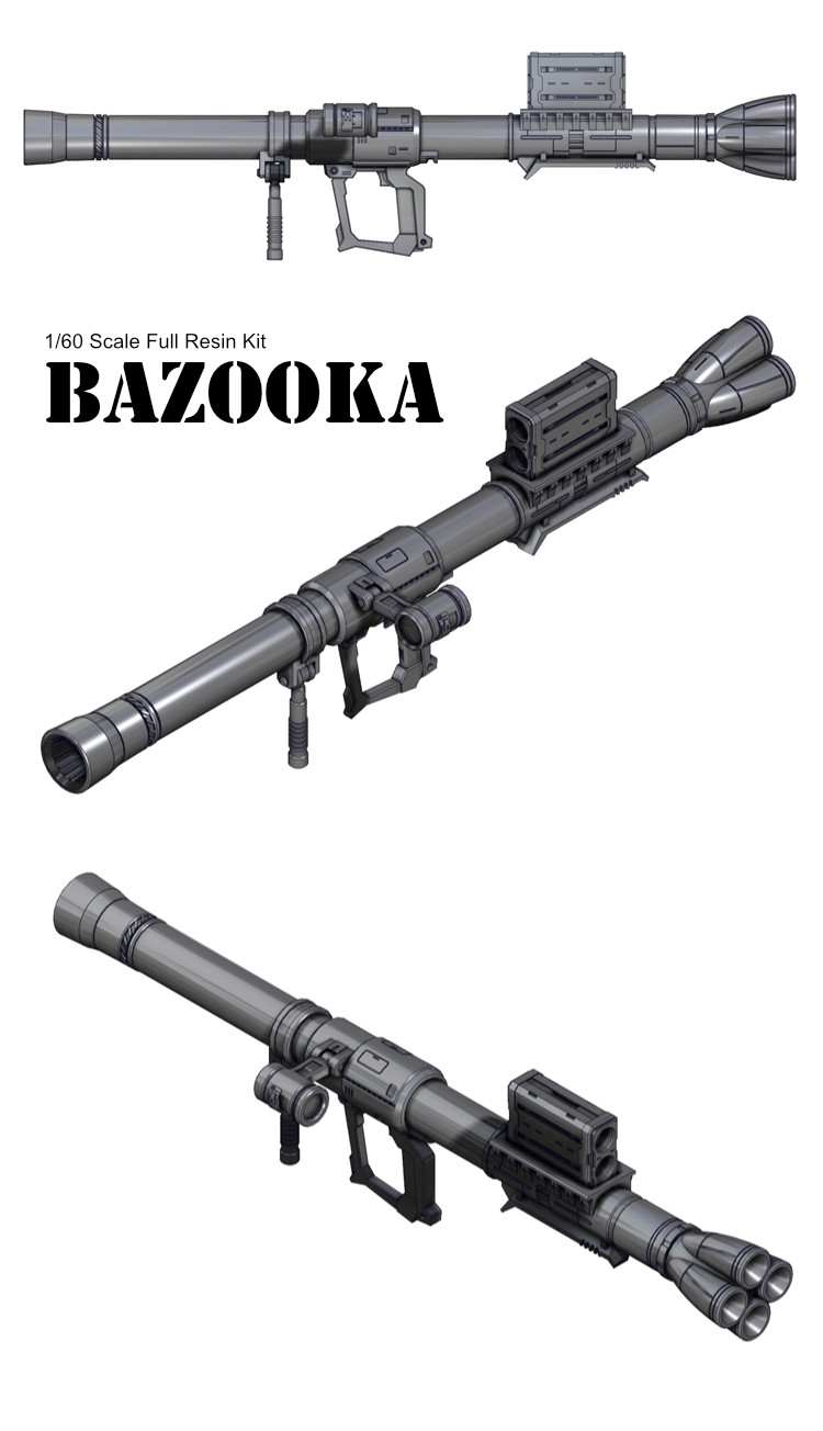 SH Studio PG Zaku II Black Tri-Stars Weapon Pack Full Resin Kit