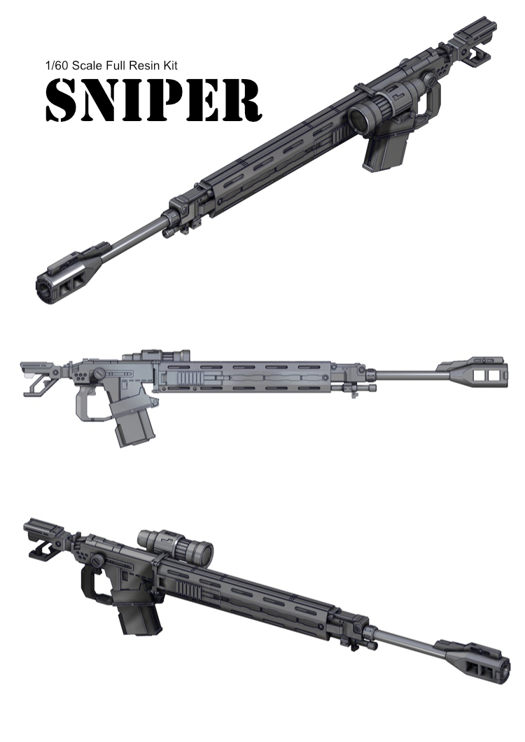 SH Studio PG Zaku II Black Tri-Stars Weapon Pack Full Resin Kit