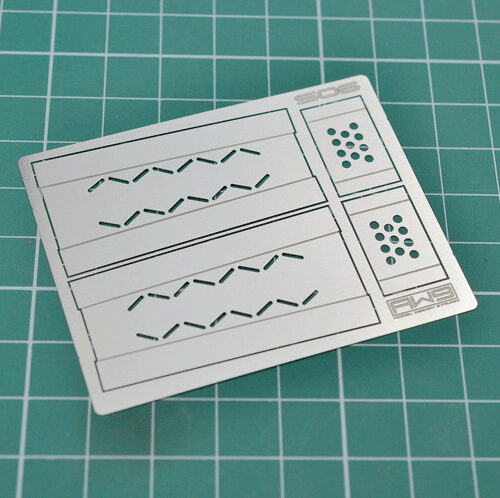 AW9 S06 MG RX93 Gundam Fin-Funnel Airbrush Template Set (2pcs)