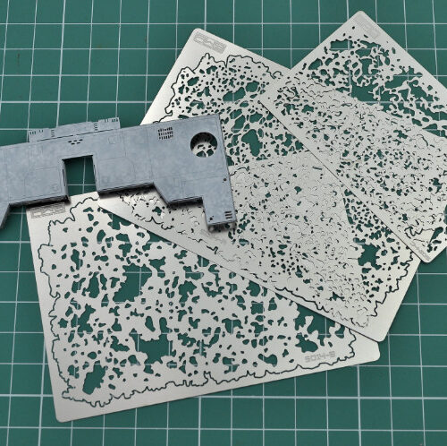 AW9 S-14 Texture Template Airbrush Stencil Set
