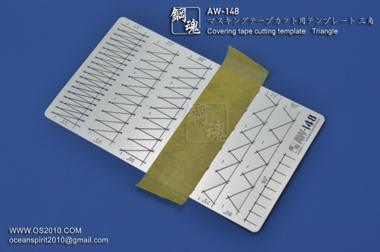 Steel Spirit AW-148 Masking Tape Cutting Template Triangle Type
