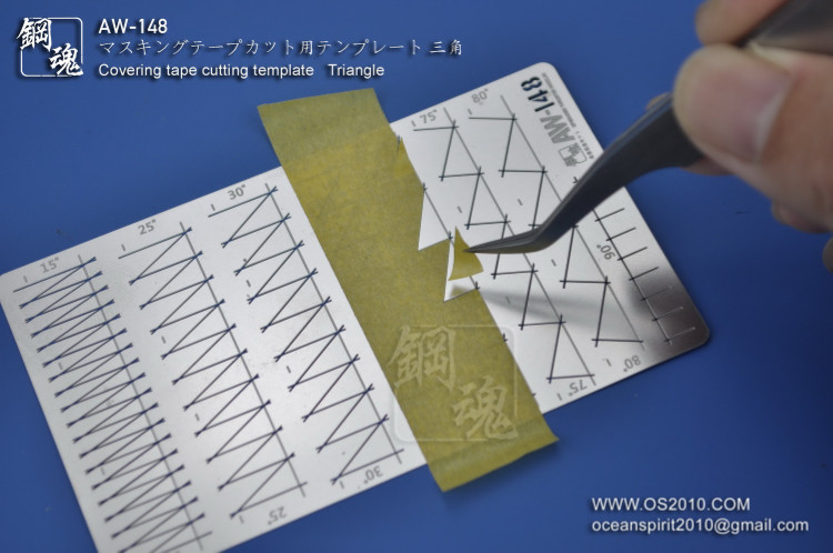 Steel Spirit AW-148 Masking Tape Cutting Template Triangle Type