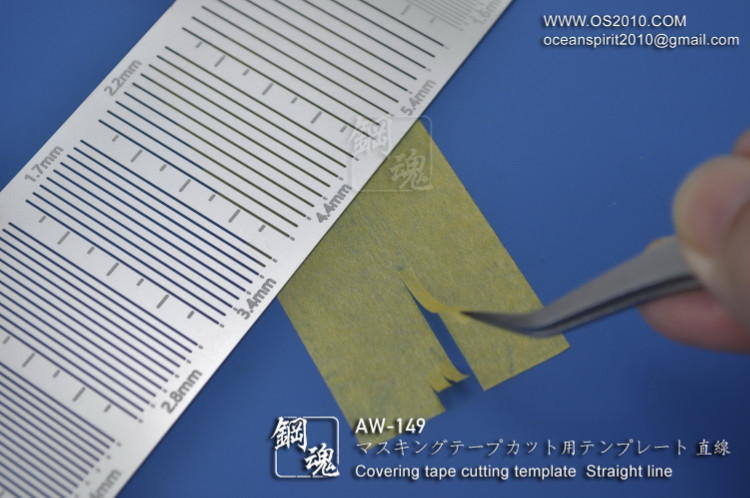 Steel Spirit AW-149 Masking Tape Cutting Template Straight Line Type
