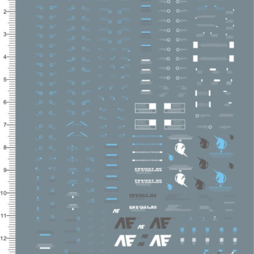 Easy Decals MG RX-0 UnicornGundam Water-Sliced Decals (Ice Blue)