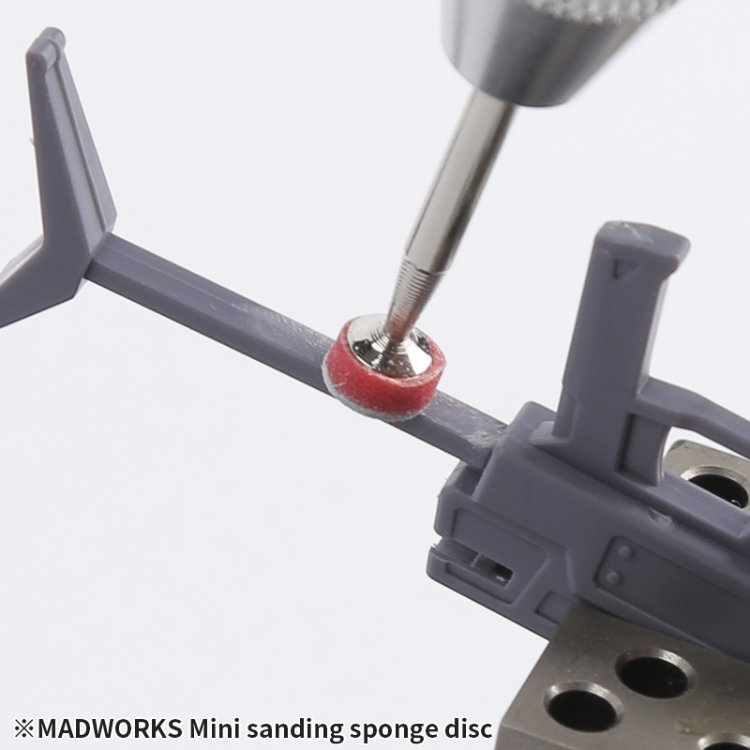 MS001 Madworks Mini Sanding Sponge Discs with Metal Rotary Tool Attachment Pin 