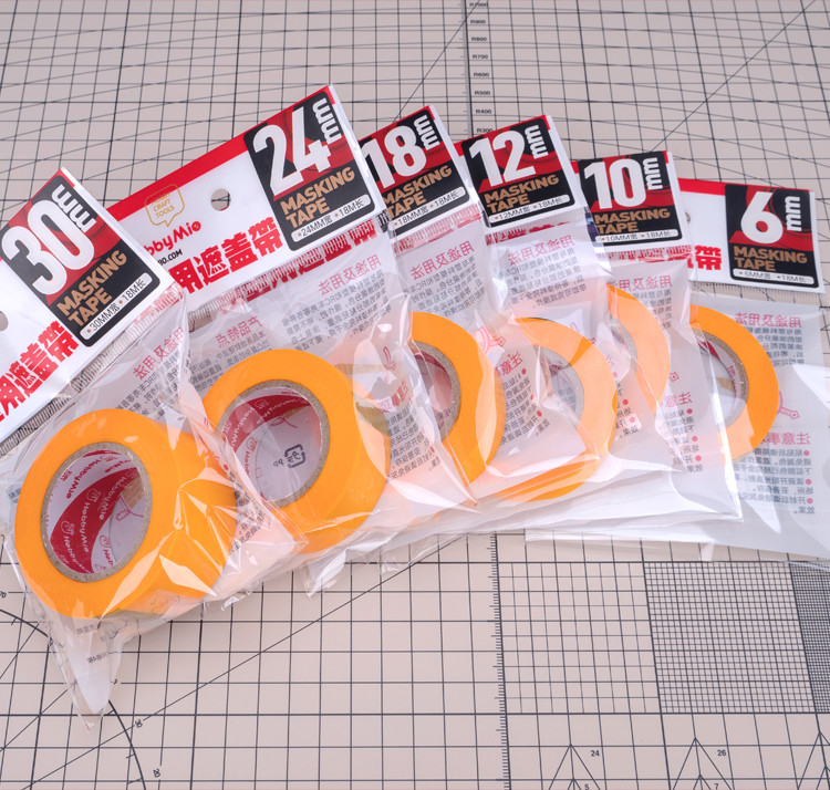 HobbyMio High Quality Masking Tape (6 Variety Size)