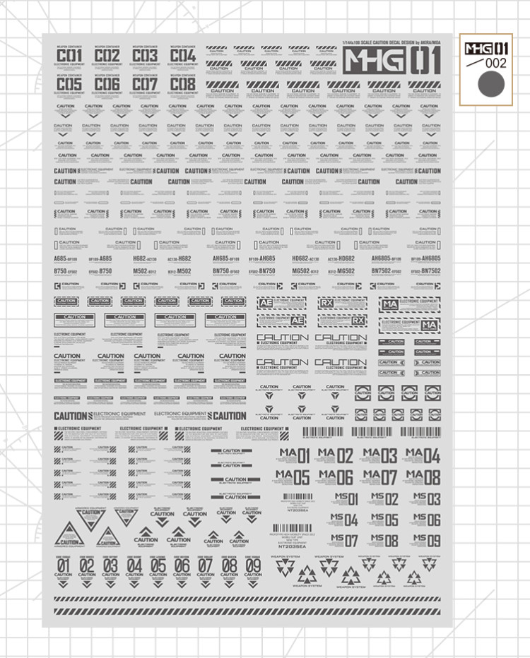 HobbyMio High Quality Model Water-Sliced Decal MHG01