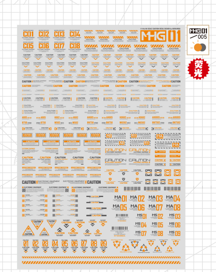 HobbyMio High Quality Model Water-Sliced Decal MHG01