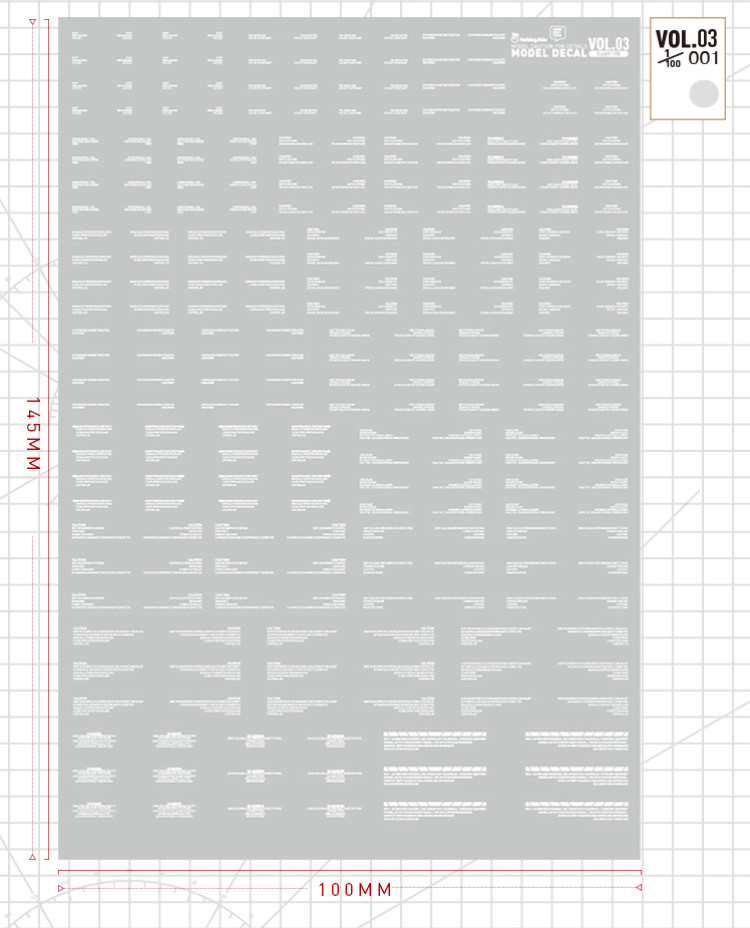 HobbyMio High Quality Model Water-Sliced Decal VOL 3