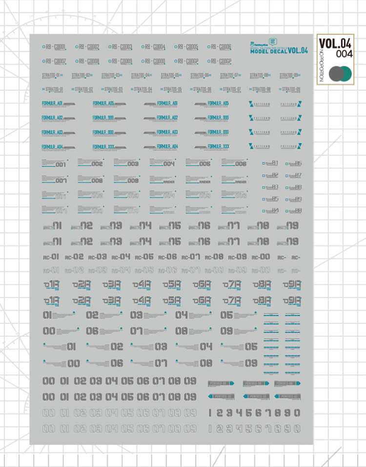 HobbyMio High Quality Model Water-Sliced Decal VOL 4