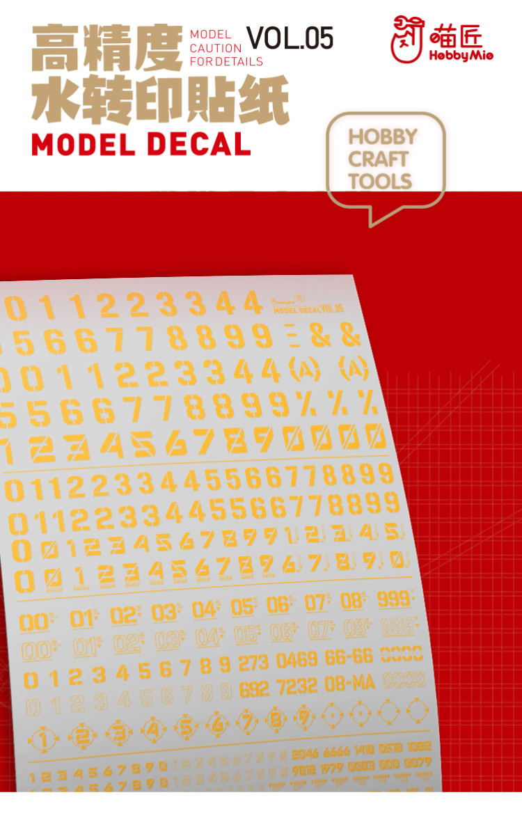 HobbyMio High Quality Model Water-Sliced Decal VOL.5